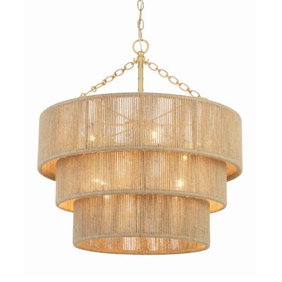 Crystorama Lighting Group SHY-10907 Shyla 10 Light 24" Wide Drum