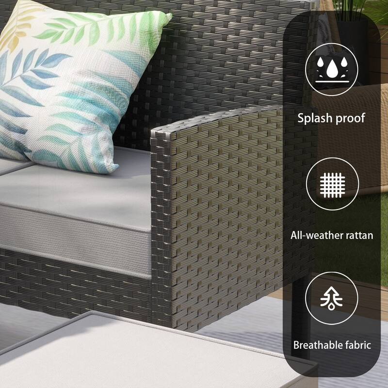 7-piece Small Space Outdoor Furniture Set