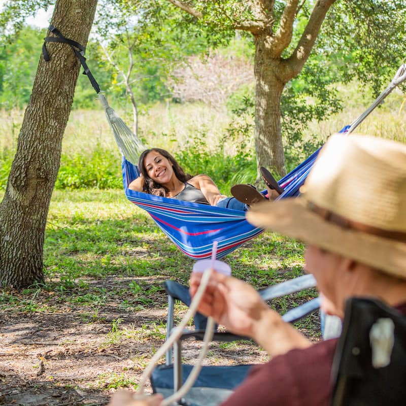 Hammock in a Bag with Hanging Hardware - 6' 5" long x 3' 4" wide bed size