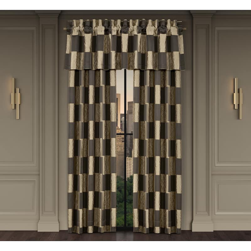 J. Queen New York Brando Bronze Window Straight Valance - Bronze