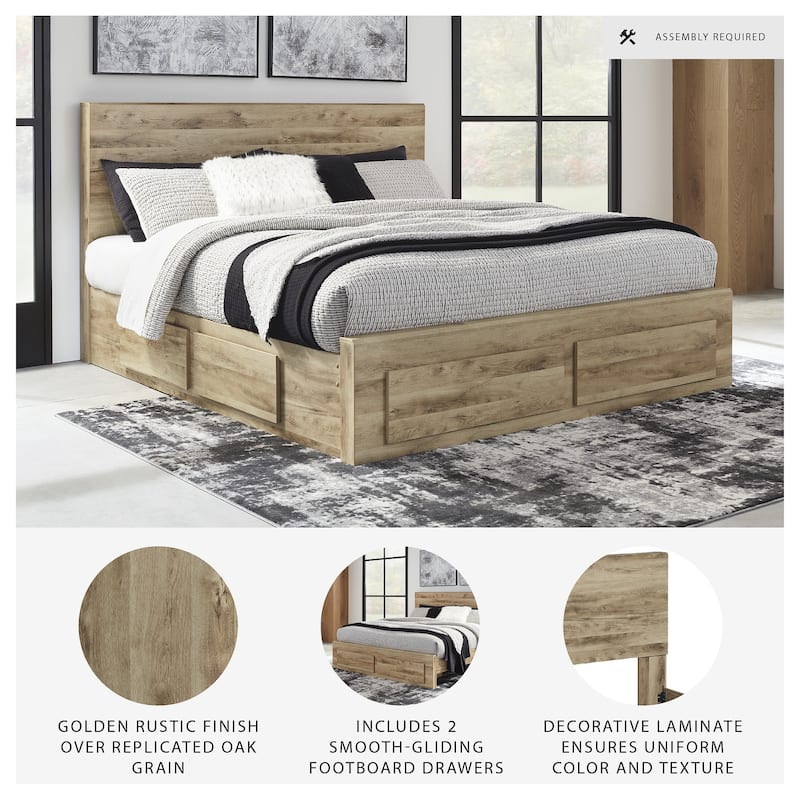 Signature Design by Ashley Hyanna Tan Brown Storage Bed