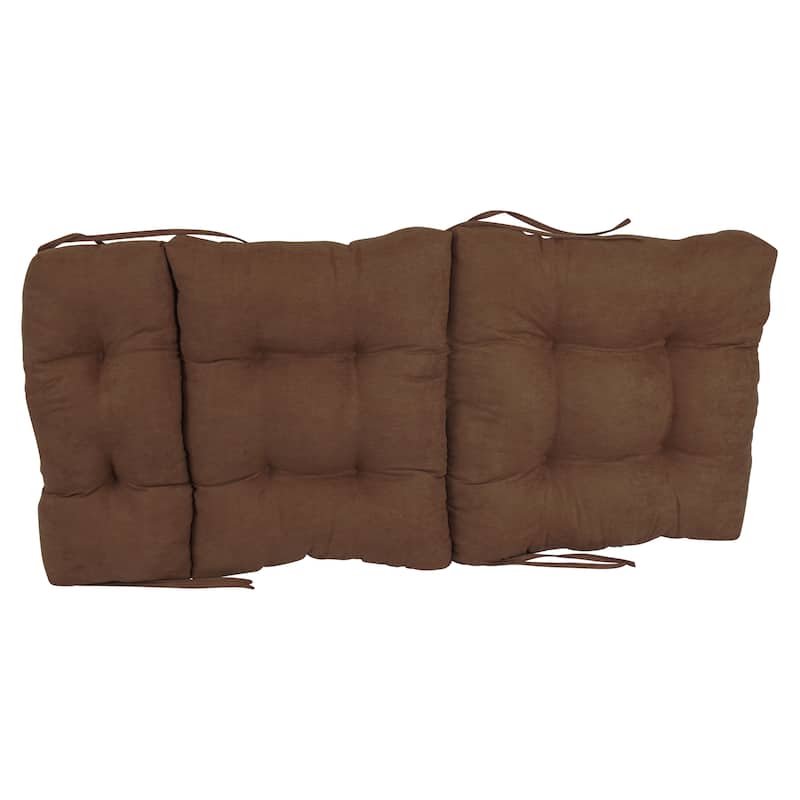 Multi-section Tufted Indoor Microsuede Seat/Back Chair Cushion (Multiple Sizes)