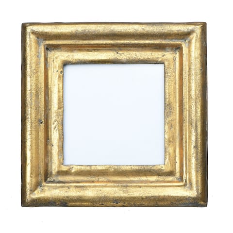Antiqued Gold Square Picture Frame