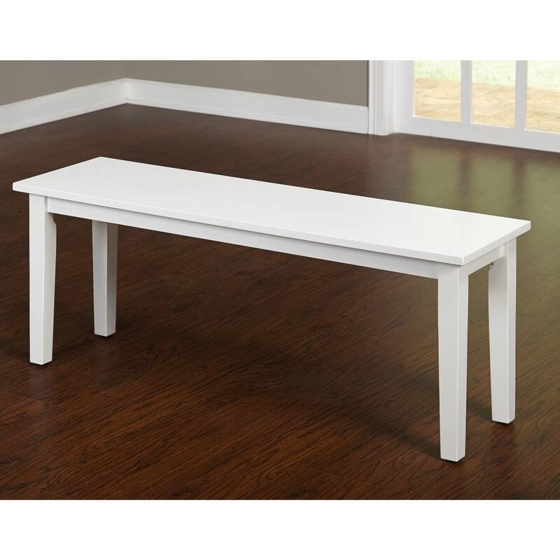 Simple Living Tiffany White Dining Bench