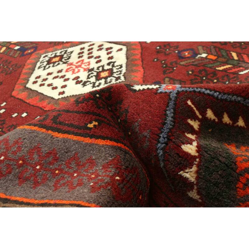 ECARPETGALLERY Hand-knotted Andelz Dark Red Wool Rug - 3'5 x 5'2