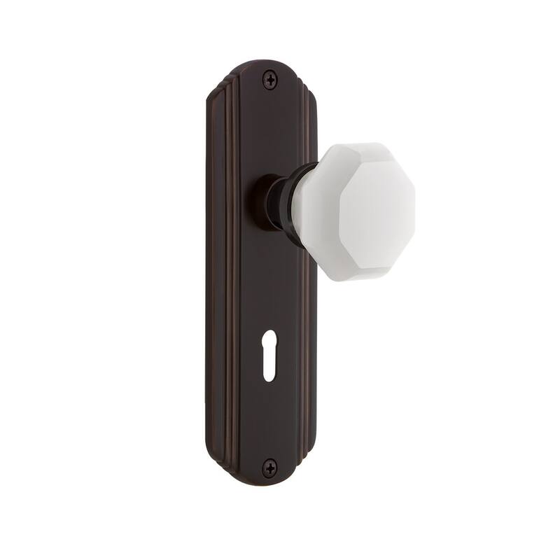 Nostalgic Warehouse Deco Solid Brass Rose Single Dummy Door Door Knob - Timeless Bronze