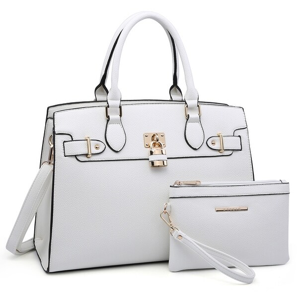 white satchel handbag