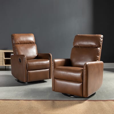 Lyle Swivel Recliner with Metal Base by HULALA HOME