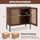 preview thumbnail 10 of 17, Costway Set of 2 Rattan Buffet Sideboard Wine Cabinet Cupboard - See Details