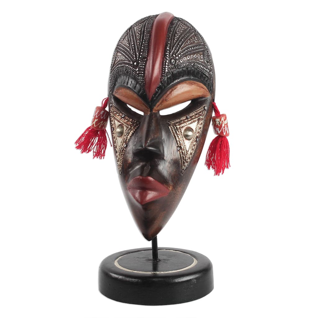 Novica Handmade Striking Beauty African Wood Mask