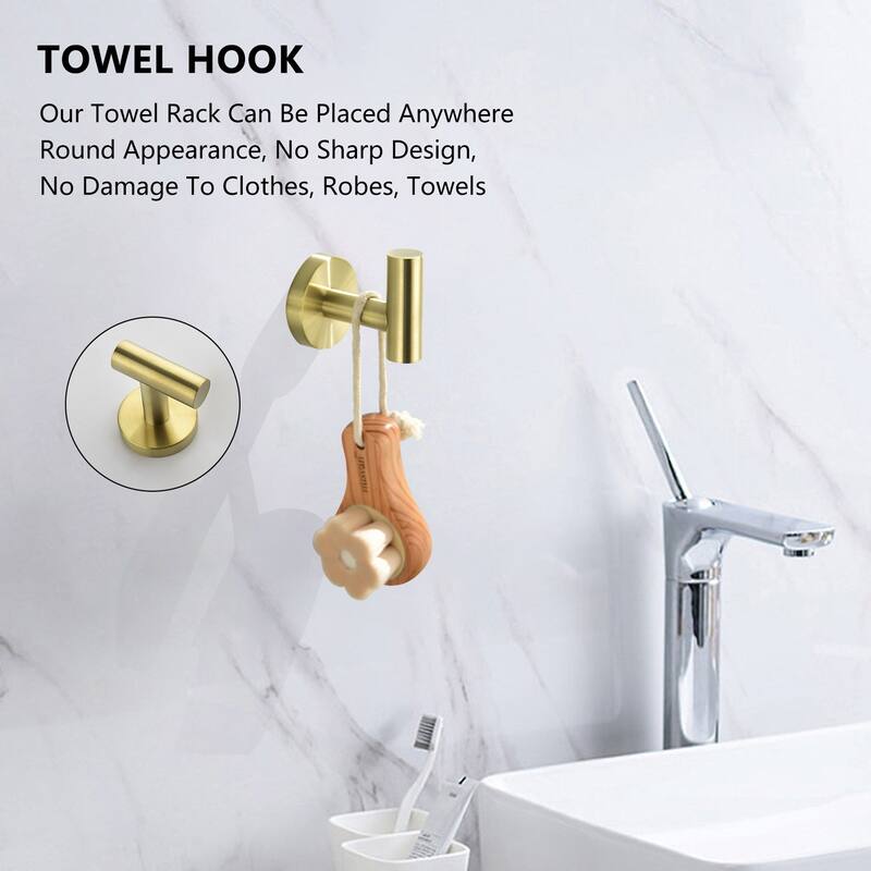 3-Piece Bathroom Hardware Set Bathroom Hardware Accessories Sets SUS304 Stainless Steel Bath Shower Set - N/A