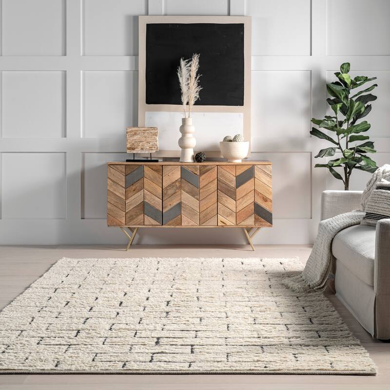 Nuloom Ariana Brick Pattern Wool Blend Area Rug