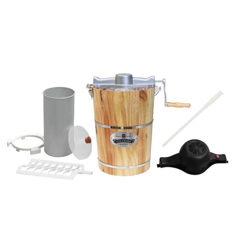 Elite Gourmet 6 quart Old Fashioned Ice Cream Freezer