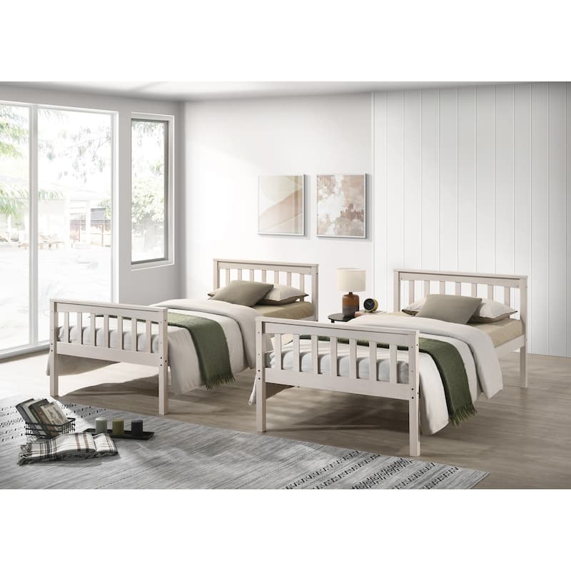 Ames Twin Over Twin Solid Wood Standard Bunk Bed