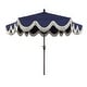 preview thumbnail 5 of 157, 9ft Tassel Patio Umbrella Auto-Tilt, Crank , by JONATHAN Y Navy/Cream
