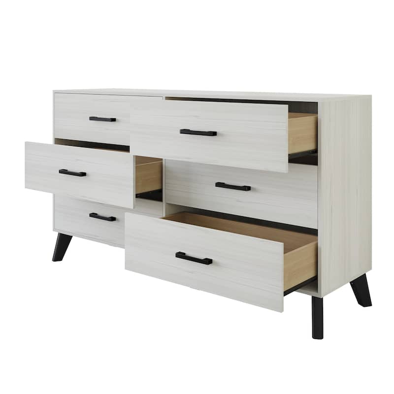 CraftPorch Corduroy 4-pieces Mid-Century Modern Light Blue Twin Size Bed with Light Grey Furniture Bedroom Set