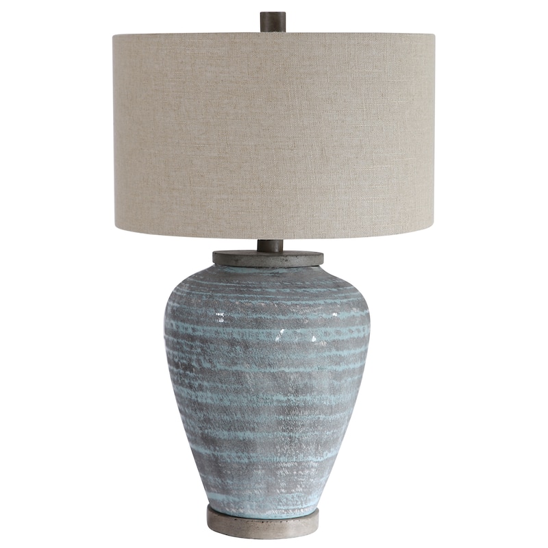 Uttermost Pelia Light Aqua Table Lamp