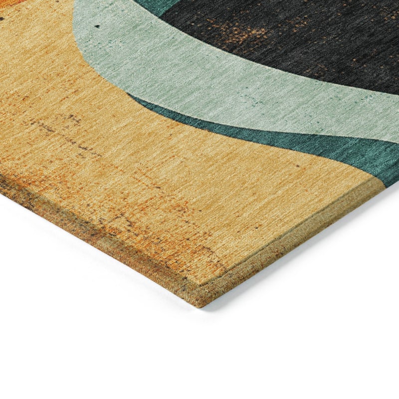 Machine Washable Indoor/Outdoor Casual Contemporary Chantille Rug