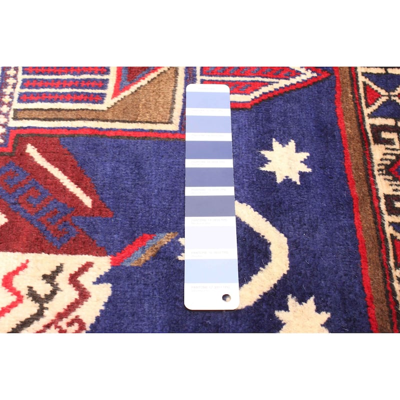 ECARPETGALLERY Hand-knotted Teimani Dark Blue Wool Rug - 3'0 x 4'11