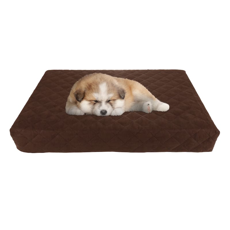 36x27 Two-Layer Memory Foam Waterproof Dog Bed for Large Dogs up to 75lbs