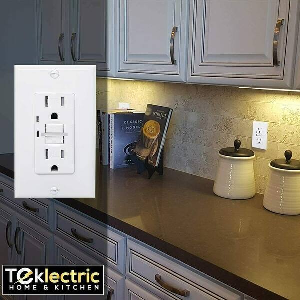 Gfci Outlet Night Light 15a Ul Listed Tamper Resistant Lighted Duplex Receptacle