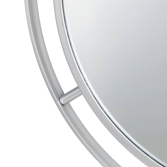 Glitzhome Oversized Iron-framed Round Wall Mirror