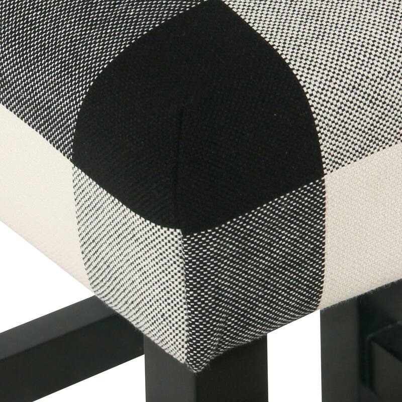 HomePop Square 24" Counter Stool - Black Plaid - 24 inches