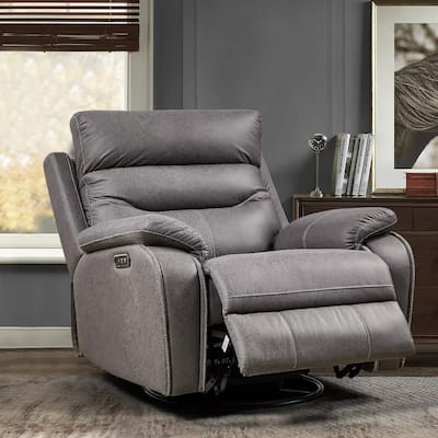 Swivel and Rocking Recliner Chair,with Infinite Position Lay Flat 180°