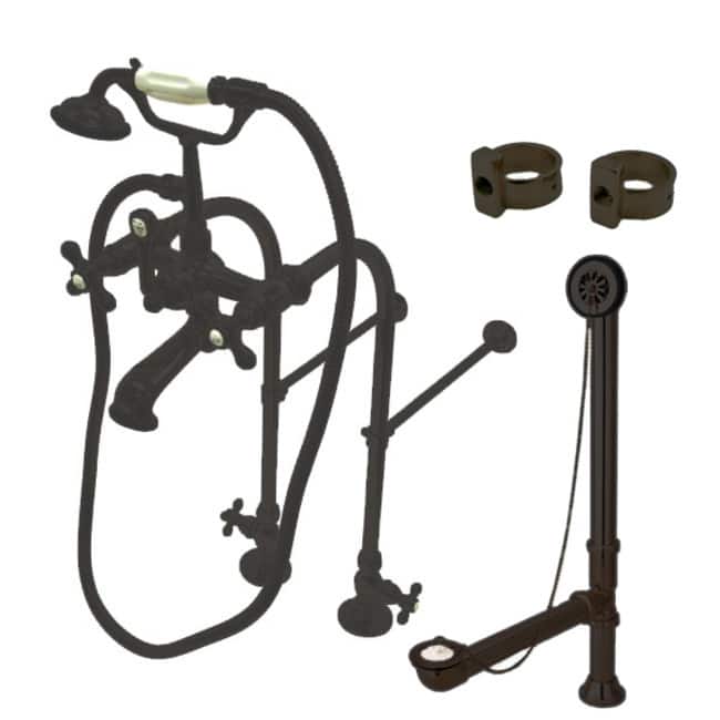 Kingston Brass Vintage Tub and Shower Trim Package with Shower Head - Oil Rubbed Bronze