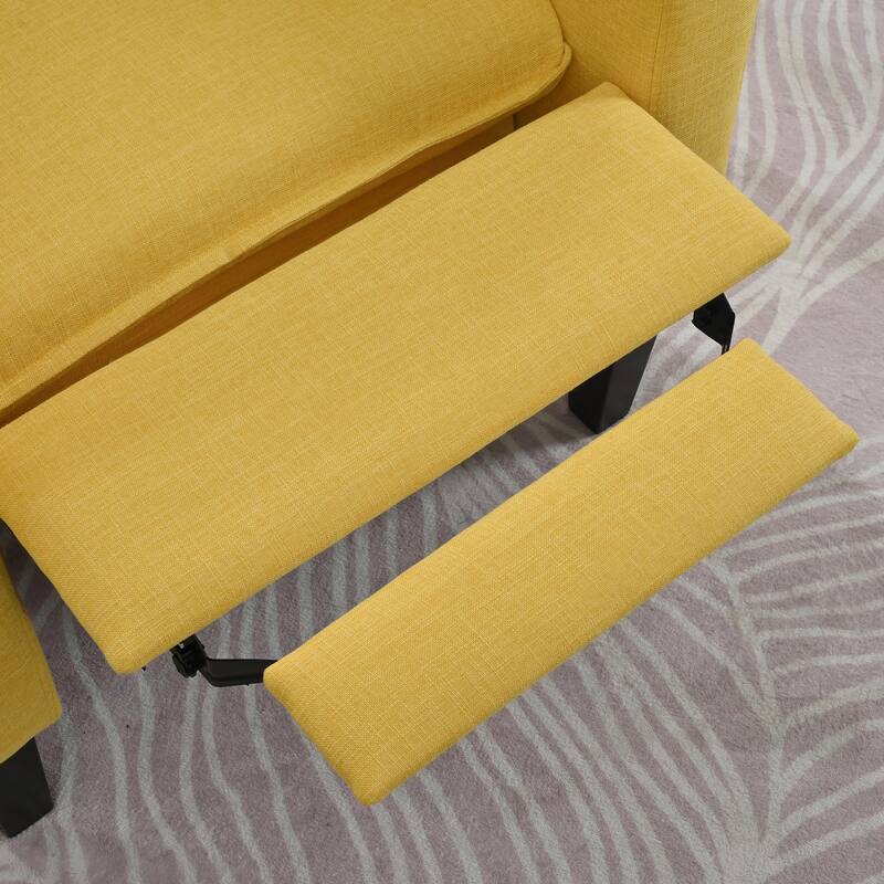 Polyester Recliner Chair with Phone Holder and Cup Holder, 3-Position Recline, 220lb Capacity
