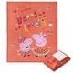 preview thumbnail 54 of 63, Hasbro Peppa Pig Silk Touch Throw Blanket 50" x 60" - Berry Lovely