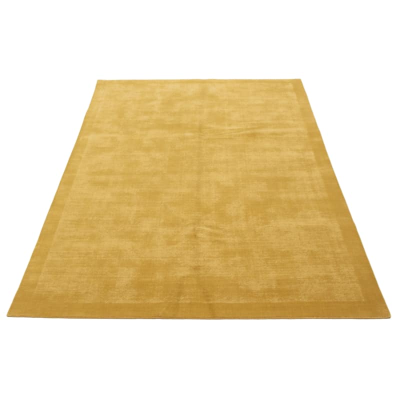 ECARPETGALLERY Hand Loomed Kashkuli Gabbeh Gold Wool Rug - 6'6 x 9'11