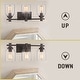 preview thumbnail 3 of 6, 3-light Bathroom Vanity Light, Bathroom Over Sink Lighting - 21.3 x 9.2 x 7 inches