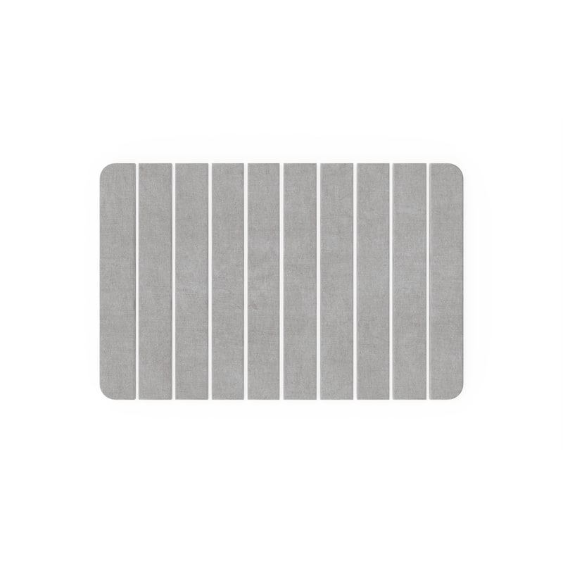 Diatomite Quick Dry Stone Medium 24" x 15" Bath Mat - Gray
