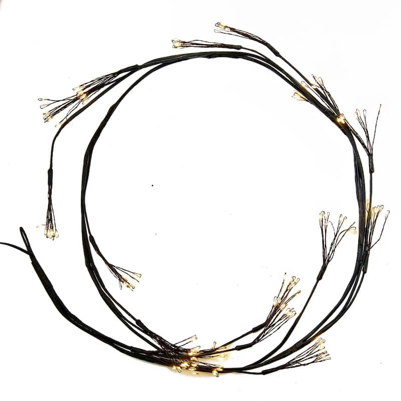 4Ft Twinkle LED Twig Garland - Multicolor Artificial Holiday Decor for Indoor Use - 47.24" H x 11.8" L x 11.8" W