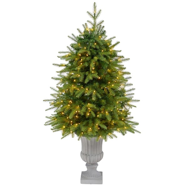 slide 2 of 5, 4.5' Artificial Christmas Tree with 250 LED Lights in Planter