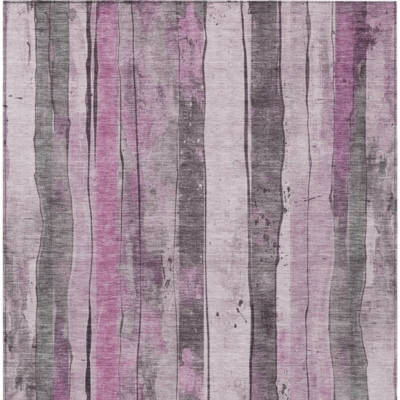 HomeRoots Striped Transitional Rectangle Outdoor Rug