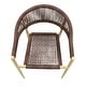 preview thumbnail 25 of 32, Furniture of America Holcomb Modern Wicker Rope Curved Patio Dining Arm Chair