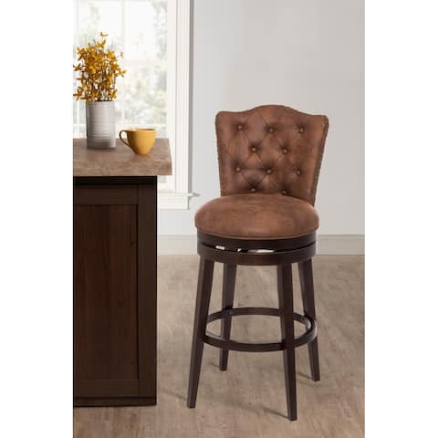 Hillsdale Edenwood Wood Bar Height Swivel Stool