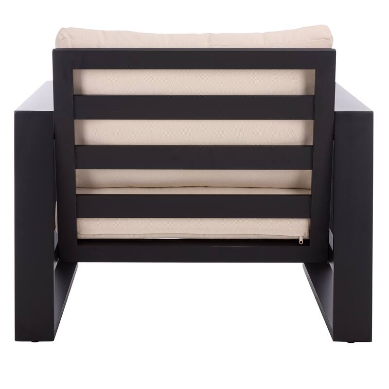 SAFAVIEH Outdoor Living Fash Aluminum Chair (Set of 2) - 36"W x 34"D x 30"H