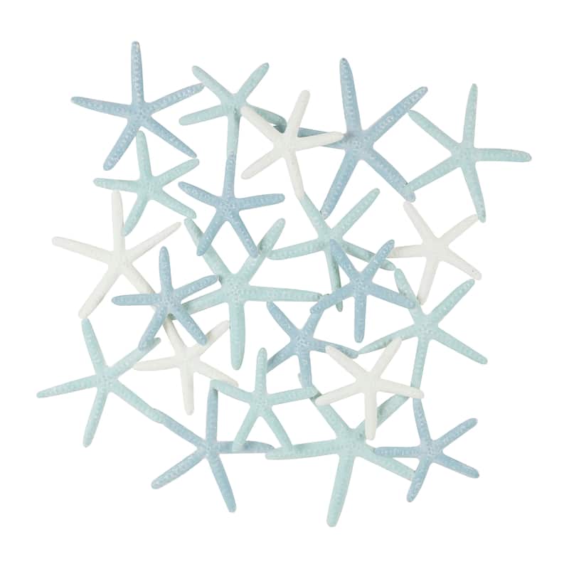 Metal Starfish Overlapping Wall Decor - Light Blue - Roche River Decor