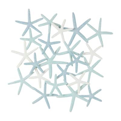 Metal Starfish Overlapping Wall Decor - Light Blue - Roche River Decor