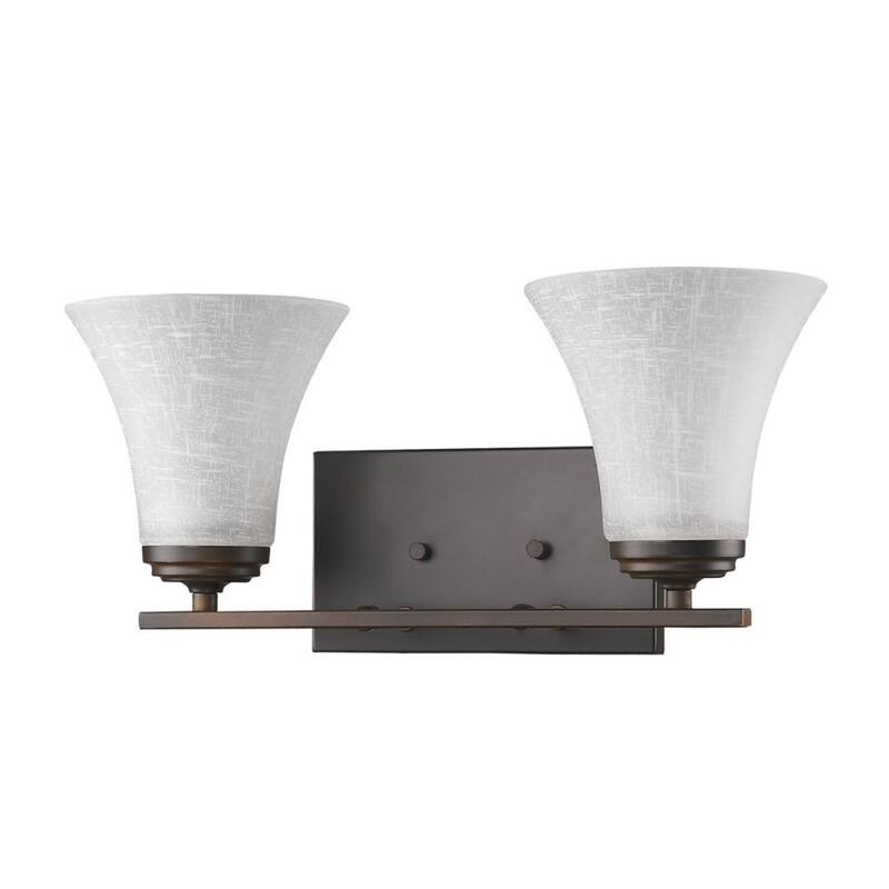 Wall Light with Tapered Glass Shade for Bedroom and Living Room