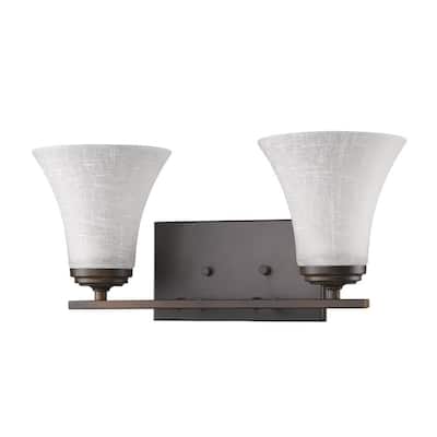 Wall Light with Tapered Glass Shade for Bedroom and Living Room