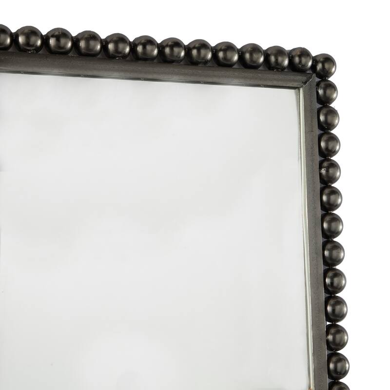Metal Wall Mirror with Beaded Detailing - Gold or Black - CosmoLiving by Cosmopolitan
