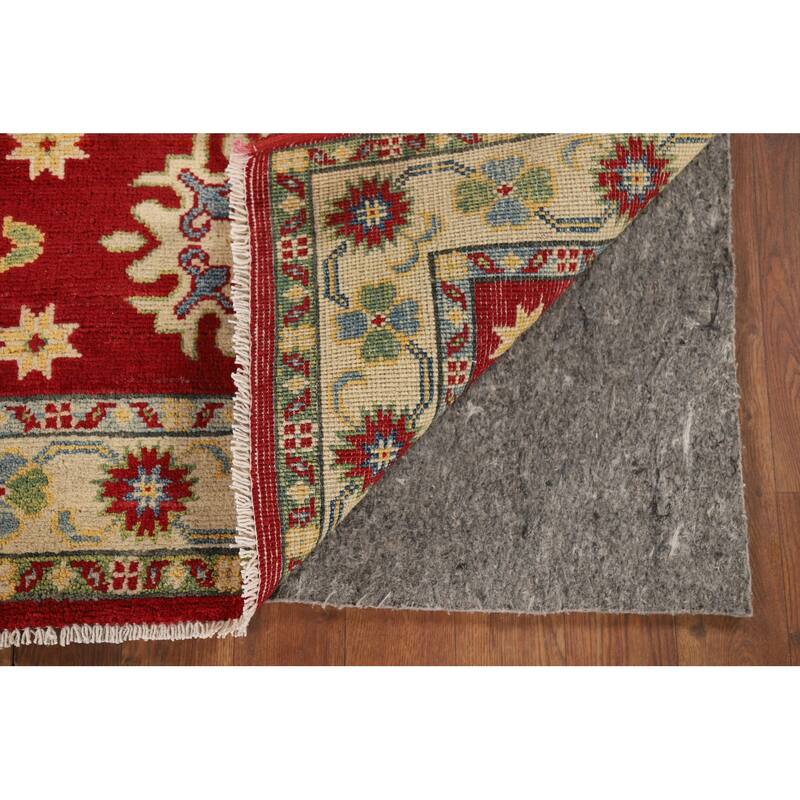 Red Kazak Foyer Rug Handmade Traditional Wool Carpet - 2'9" x 4'1"