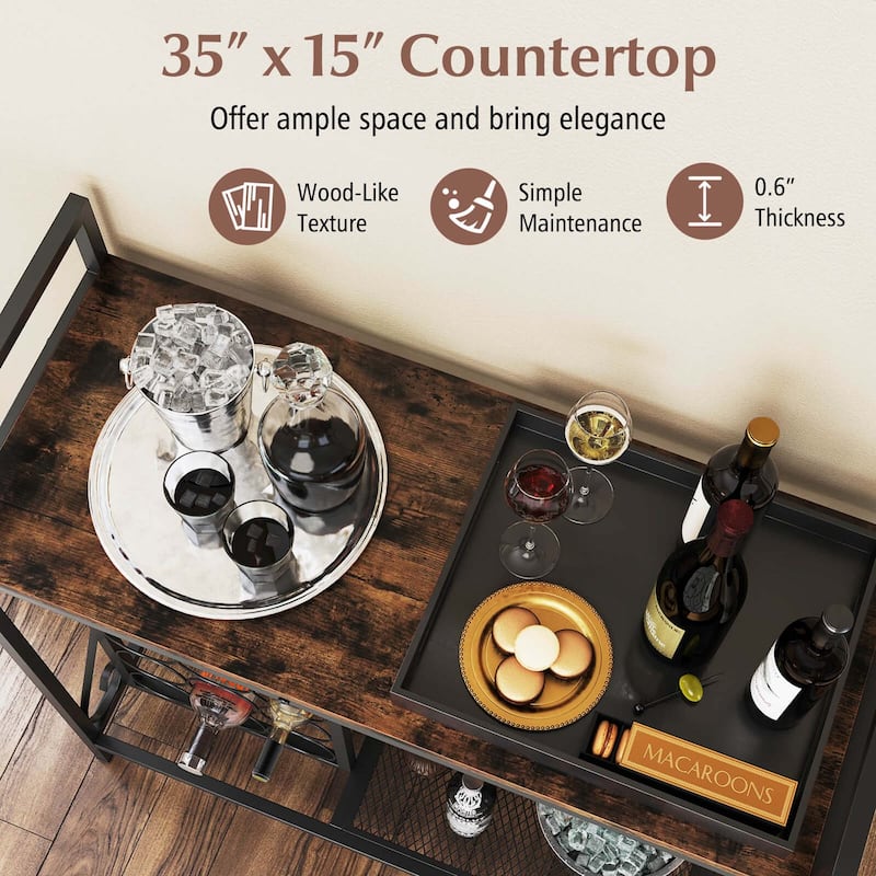 Costway 21 Bottle Wine Rack Freestanding Floor Wine Bottle Organizer - See Details