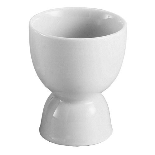 AISI Porcelain Egg Cups Set of 4 Egg Holder Egg Cup Dishwasher Safe Porcelain White 3.3*3.3*6 cm White 