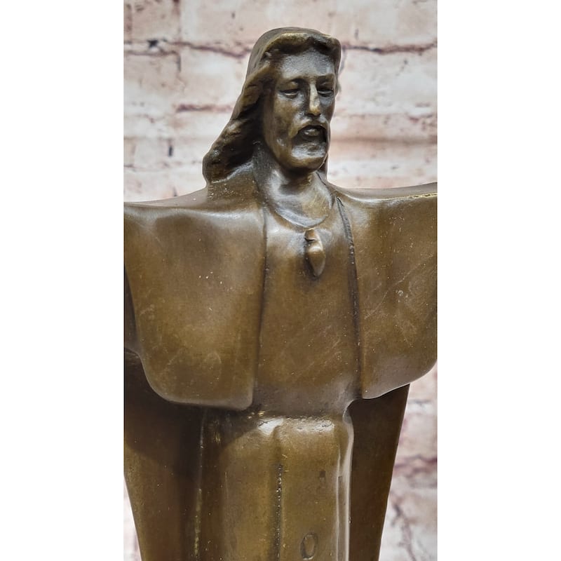 Jesus Christ The Redeemer Rio De Janeiro Brazil Statue Sculpture Figure Figurine 12 Inches X 8 Inches