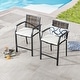 preview thumbnail 4 of 5, Patio Festival 2 Piece Rattan/Wicker Bar Stool Set with Cushions